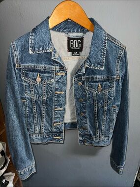 BDG Women's Distressed Blue Denim  Jacket